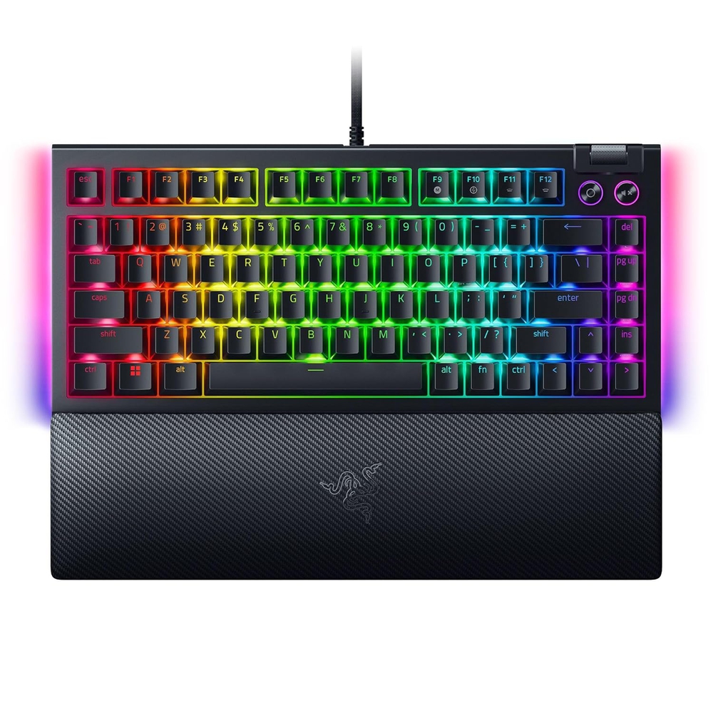 Razer BlackWidow V4 Mechanical Tactile Switch Gaming 83 Key Keyboard Black