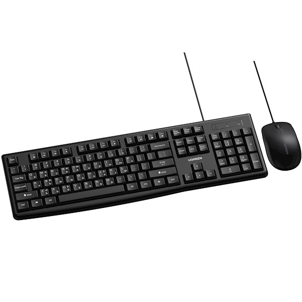 Ugreen MK003 Wired Keyboard And MU007 Mouse Combo Black