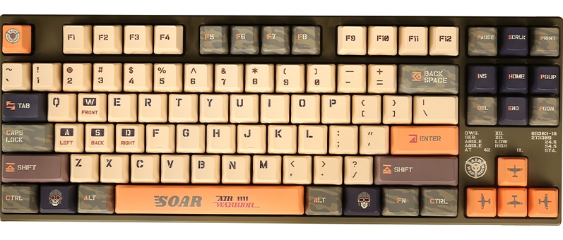 Varmilo VEA87 Warrior Soar Golden Pink TTC Keyboard EN/Cyrillic Black