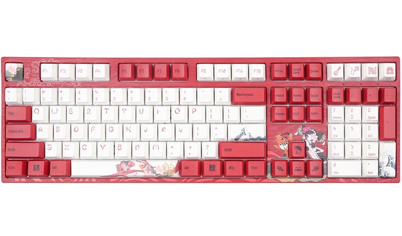 Varmilo VEM108 Koi Rose Keyboard Cyrillic UA Red