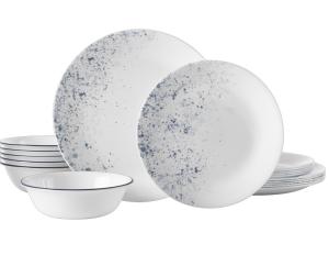 Corelle, თეფშების ნაკრები Indigo Speckle, 18 ცალი
