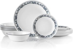 Corelle, თეფშების ნაკრები Old Town Blue, 18 ცალი