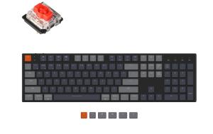 Keychron K5 104 Key Low Profile Gateron White LED Red Switch Keyboard Black