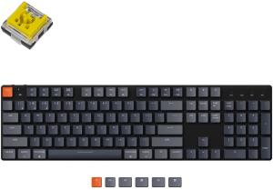 Keychron K5 104 Key Low Profile Gateron Yellow RGB Banana Switch Keyboard Black EN/Cyrillic