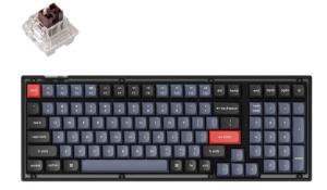 Keychron V5 100 Key QMK Custom Mechanical Keyboard Brown Switch Black