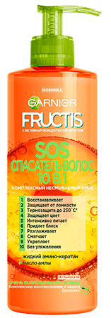 Garnier Fructis SOS Hair Rescuer თმის კრემი 400 მლ