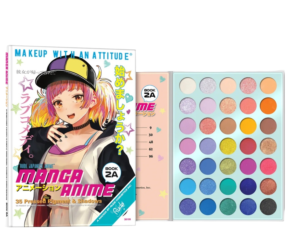 Rude Cosmetics  Manga Anime თვალის ჩრდილების პალიტრა 2A