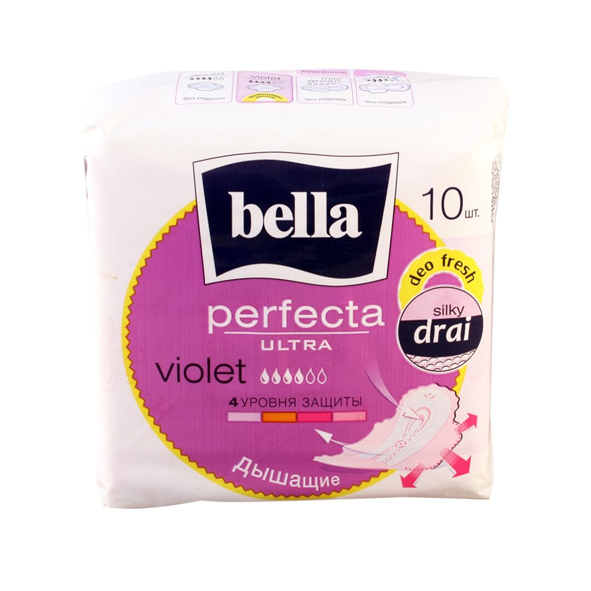 Bella - ბელა საფენი ზედაპირი ბადე 4 წვეთიანი 10 ცალი 6038