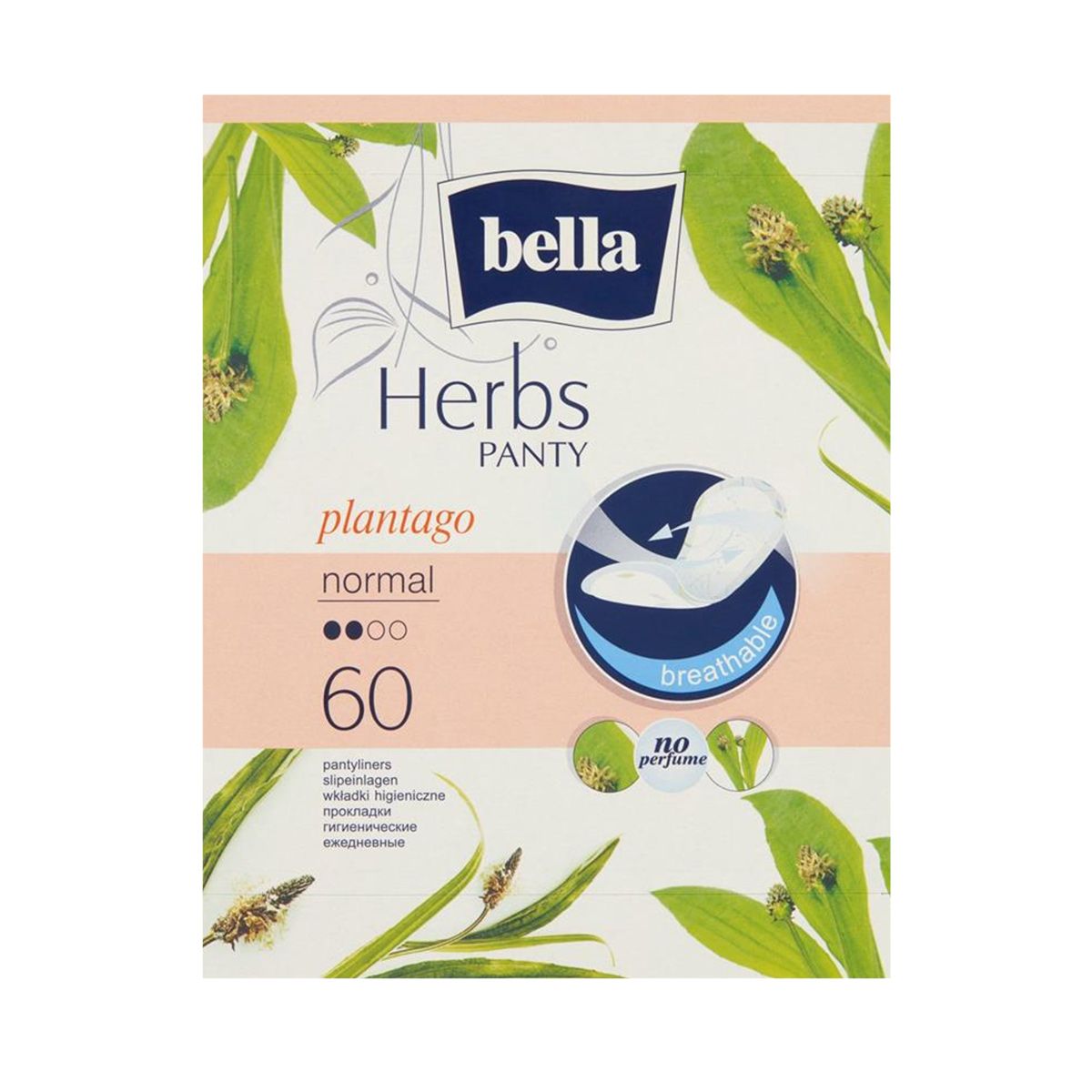 Bella - ბელა ყოველდღიური საფენი დეო plantago 60 ცალი 2213