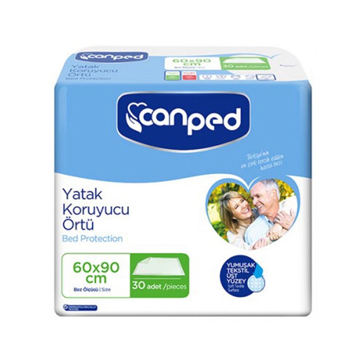 Canped - ქანპედი ზეწარი 60X90სმ 30 ცალიანი 0264