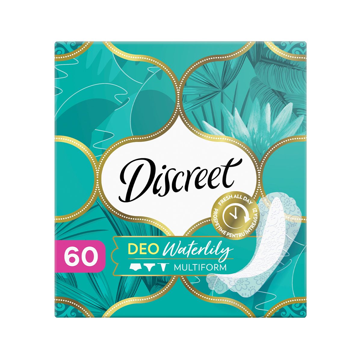 Discreet - დისკრიტი ყოველდღიური საფენი დეო 60 ცალი 8023/0354