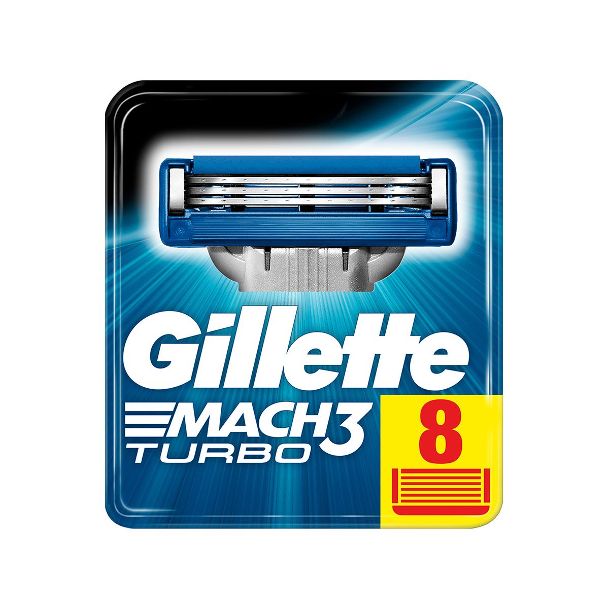 Gillette - ჯილეტი საპარსი პირი მაჩ-3 ტურბო კარტრიჯი 8 ცალი