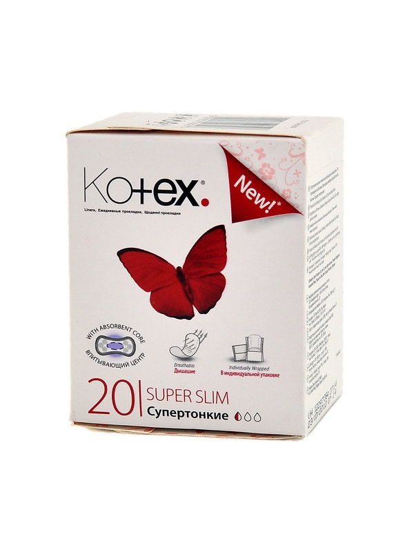 Kotex - კოტექსი ჰიგიენური საფენი - ყოველდღიური - 2/1, 20 ცალი 8427/8067