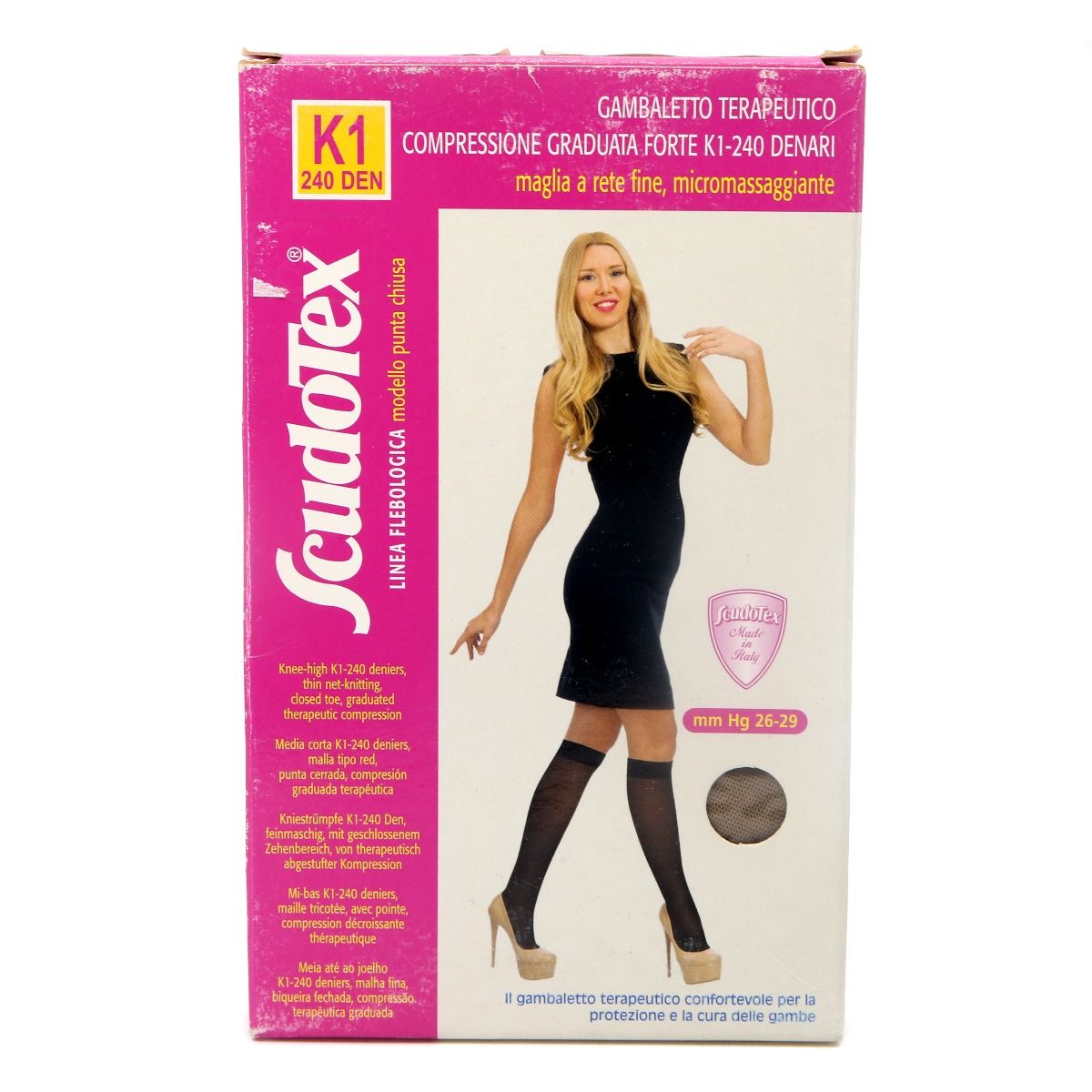 LUROPAS - ლუროპასი  ანტივარიკოზული  წინდა დაბალი II კომპრესია კრემისფერი S 3896