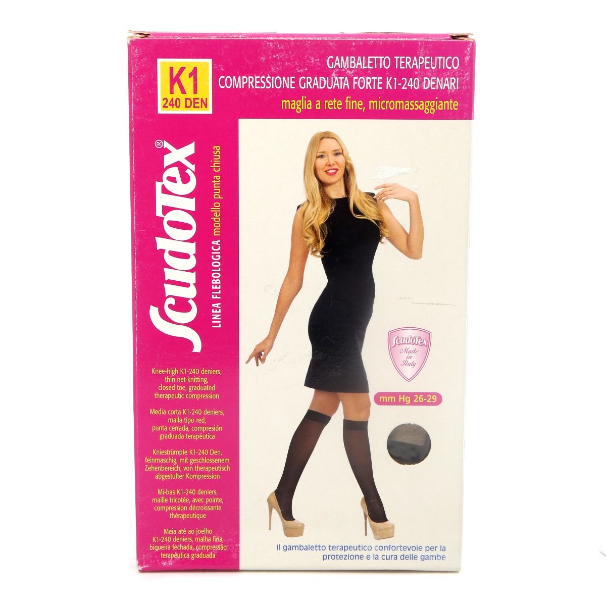 LUROPAS - ლუროპასი  ანტივარიკოზული  წინდა დაბალი II კომპრესია კრემისფერი XL 3926