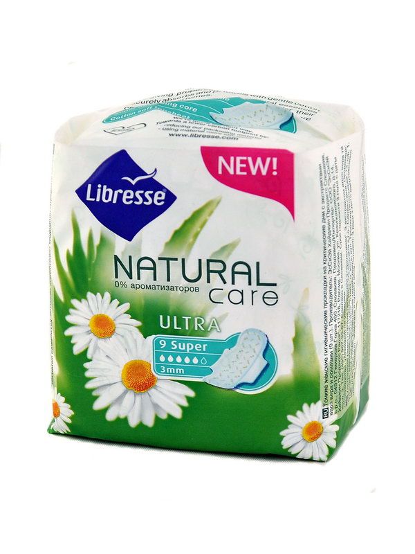 Libresse - ლიბრესი Natural Care - ულტრა სუპერი 9 ცალი 3744