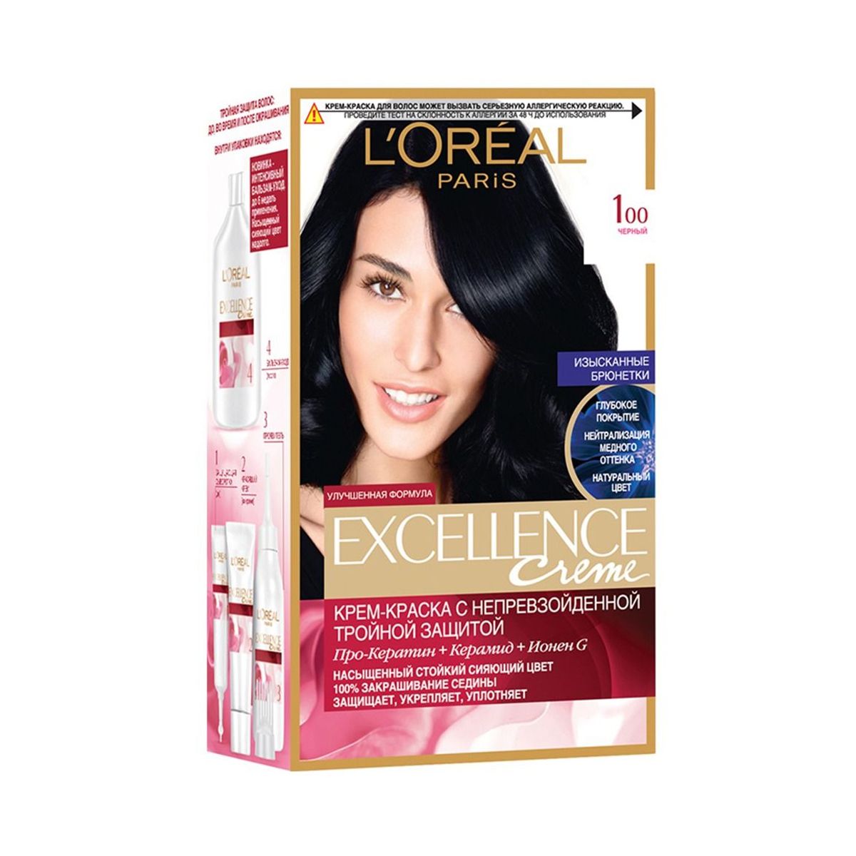 Loreal - ლორეალი თმის საღებავი Excellence N100 2878/1089