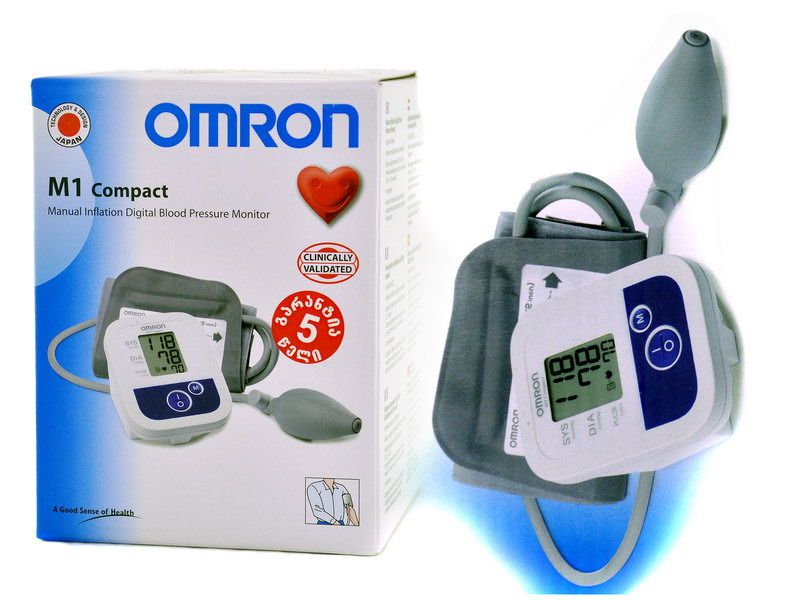 Omron - ომრონი წნევის საზომი აპარატი M1 Compact ნახევრადავტომატური
