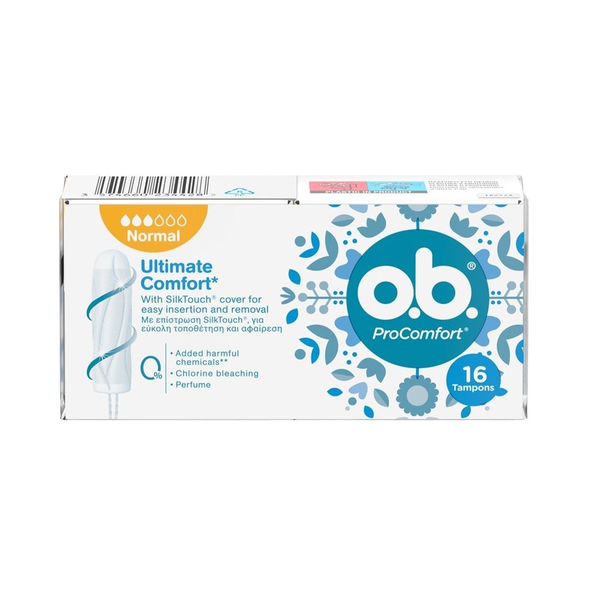 o.b. - ო.ბი. ტამპონი ნორმალ პროკომფორტი 16 ცალი 4428