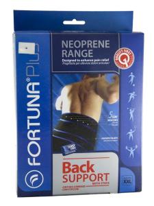 Fortuna plus - ფორტუნა პლიუსი ნეოპრენი წელის ქამარი საზურგით- ზომა XXL