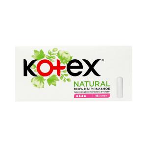 Kotex - კოტექსი ტამპონი სუპერ ნატურალი 16 ცალი 7401