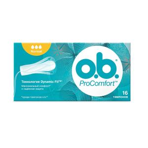 o.b. - ო.ბი. ობი ტამპონი პროკომფორტი ნორმალი 16 ცალი 4282