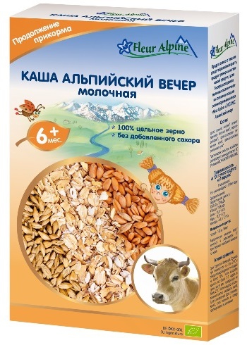 Fleur Alpine რძიანი 3 მარცვლის ფაფა "ალპური საღამო"