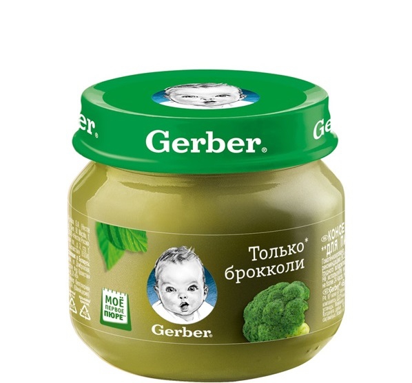 Gerber პიურე ბროკოლით 80 გ