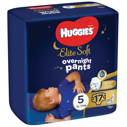 Huggies Elite Soft ბავშვის ღამის ტრუსი 5 ზომა 17ც