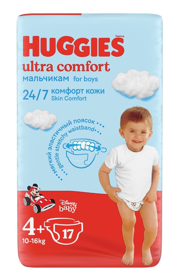 Huggies Ultra Comfort ბავშვის საფენი 4 ზომა 17ც