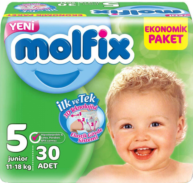 Molfix ბავშვის საფენი 5 ზომა 30ც