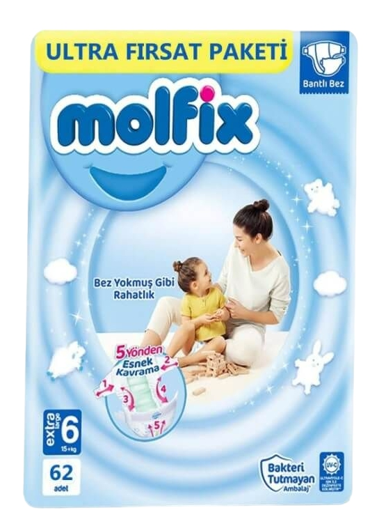 Molfix ბავშვის საფენი 6 ზომა 62ც