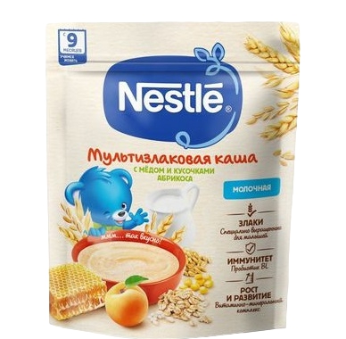 Nestle რძიანი ფაფა 5 მარცვალი გარგარი და თაფლი 200 გ