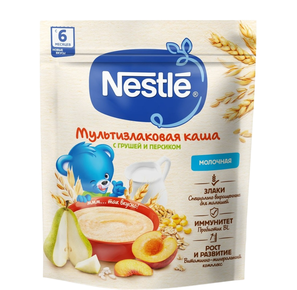 Nestle რძიანი ფაფა ატამი და მსხალი 200 გ