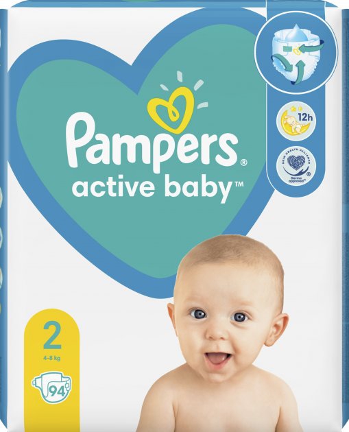 Pampers Active Baby ბავშვის საფენი 2 ზომა 94ც