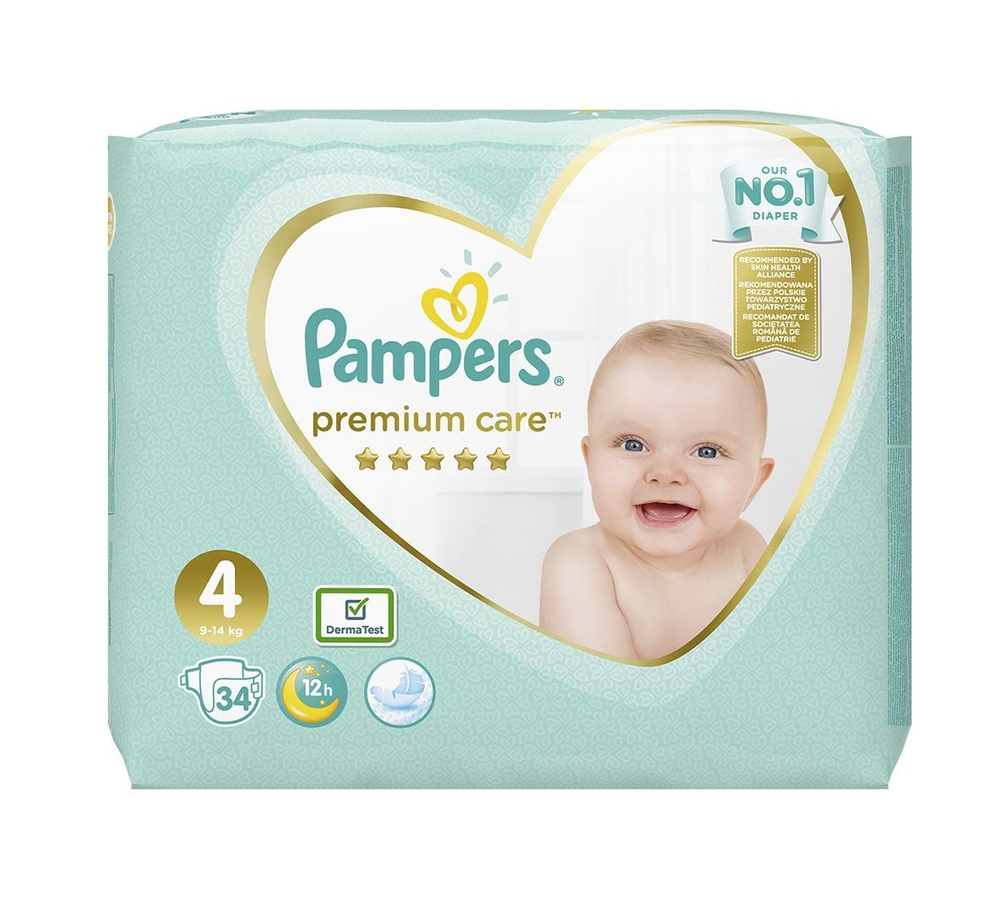 Pampers Premium Care ბავშვის საფენი 4 ზომა 34ც