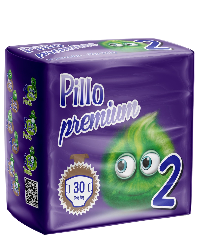 Pillo Premium ბავშვის საფენი 2 ზომა 30ც