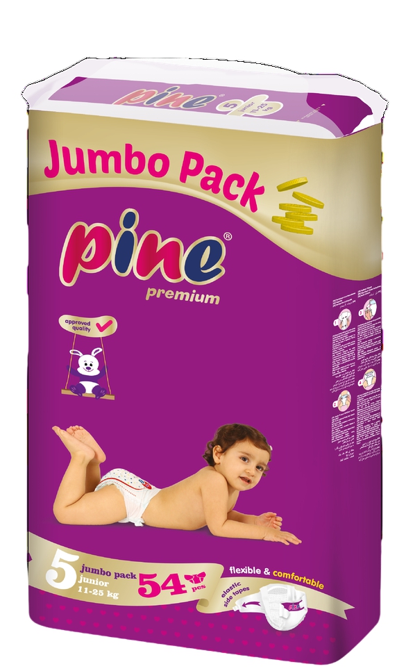 Pine Junior Jumbo ბავშვის საფენი 5 ზომა 54ც