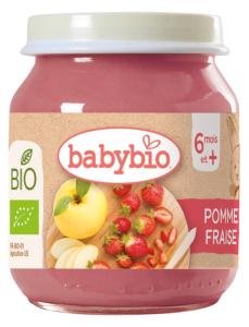 Babybio კონფიტიური მარწყვი, ვაშლი და მოცვი 130 გ