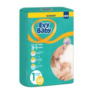 EvyBaby Twn ბავშვის საფენი 1 ზომა 60ც