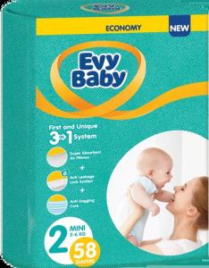 EvyBaby Twn ბავშვის საფენი 2 ზომა 52ც