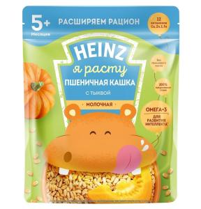 Heinz ხორბლის რძიანი ფაფა გოგრა + ომეგა 3