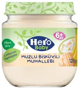 Hero Baby პუდინგი ბანანი & ორცხობილა 120 გ