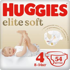 Huggies Elite Soft ბავშვის საფენი 4 ზომა 54ც