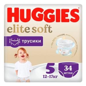 Huggies Elite Soft ბავშვის ტრუსი 5 ზომა 34ც