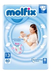 Molfix ბავშვის საფენი 3 ზომა 60ც