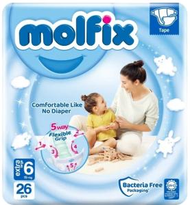 Molfix ბავშვის საფენი 6 ზომა 26ც