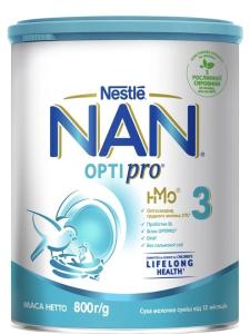 Nan Opti Pro 3 ადაპტირებული რძე 800 გ