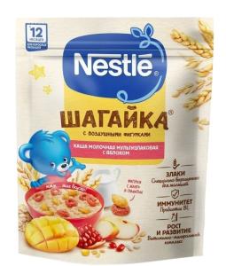 Nestle რძიანი ფაფა 5 მარცვალი ვაშლი, მარწყვი და ჟოლო 190 გ