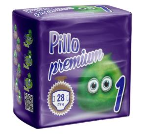 Pillo Premium ბავშვის საფენი 1 ზომა 28ც